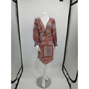 JULIA JORDAN OPEN BACK POLYESTER Floral PAISLEY DRESS WOMENS SIZE 10